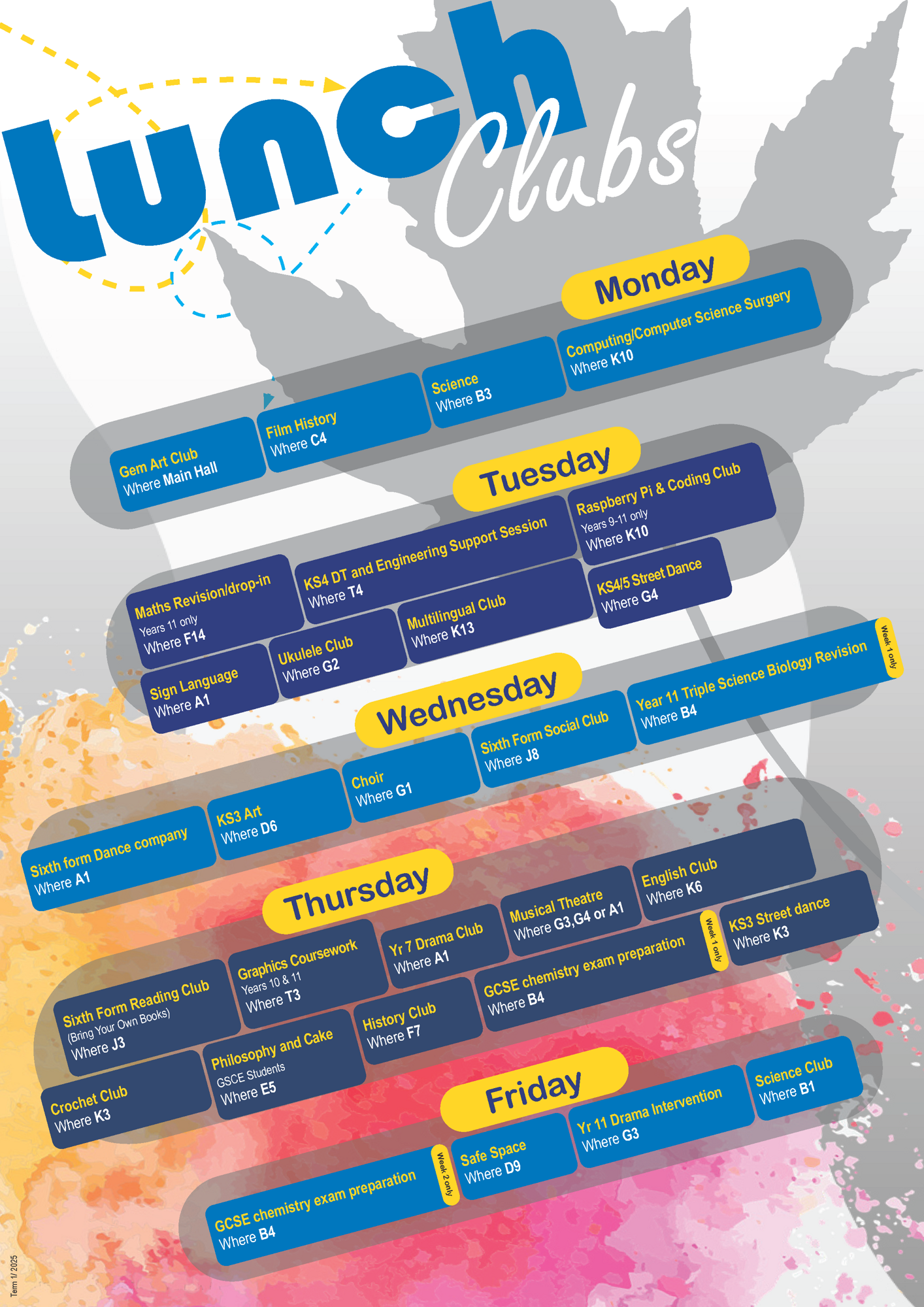 Lunch Time Clubs T1 25